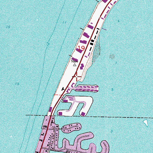 Topographic Map of Bay Park On Sand Key, FL