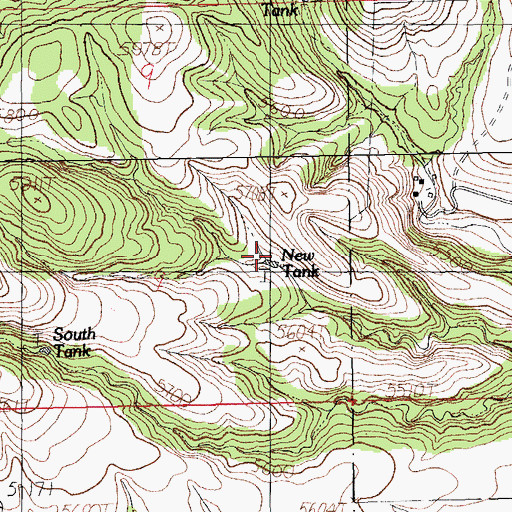 Topographic Map of New Tank, NM