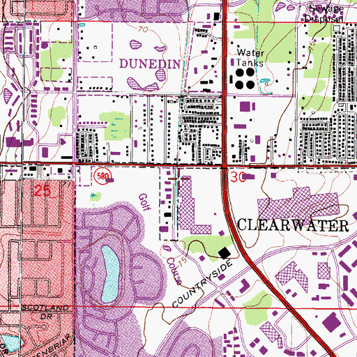 Topographic Map of Chautauqua Park North, FL