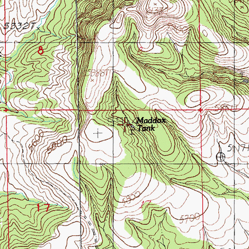 Topographic Map of Maddox Tank, NM