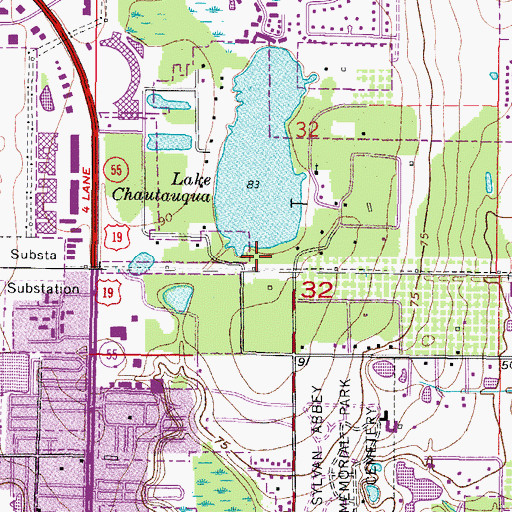 Topographic Map of Chautauqua Park South, FL