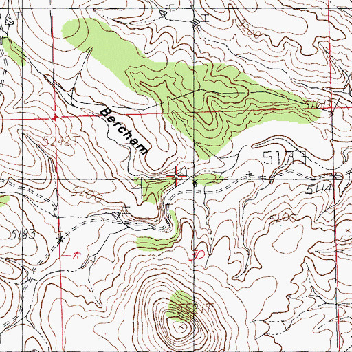 Topographic Map of Herridge Draw, NM