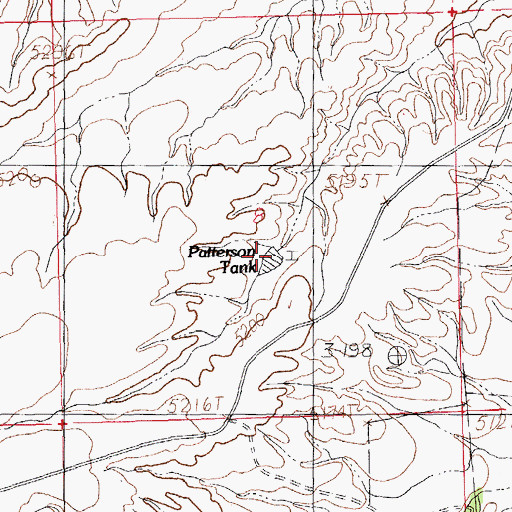 Topographic Map of Patterson Tank, NM