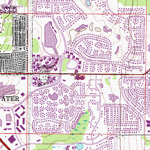 Topographic Map of Countryside Library Playground, FL