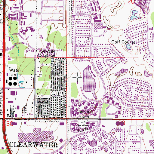 Topographic Map of Countryside Recreation Center, FL