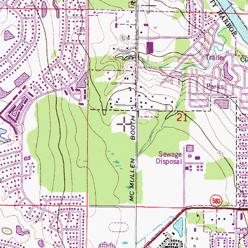 Topographic Map of Countryside Sports Complex, FL