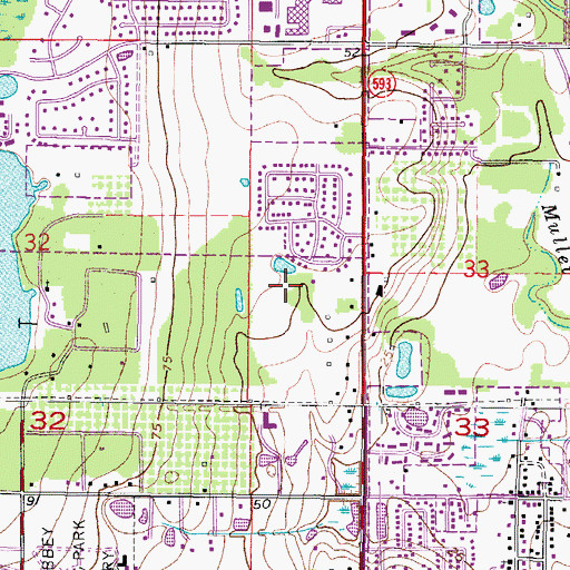 Topographic Map of D D Davis Park, FL