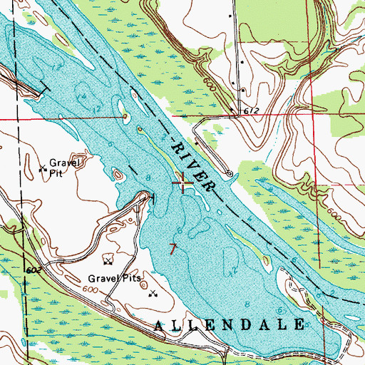 Topographic Map of Fishermans Island, MI
