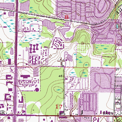 Topographic Map of E. C. Moore Fields (8 - 9), FL