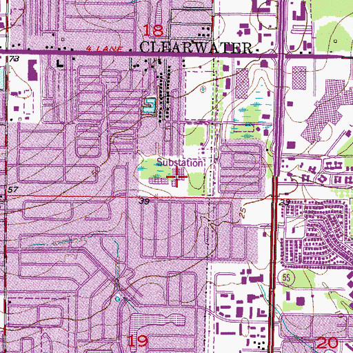 Topographic Map of Henry L McMullen Tennis Complex, FL