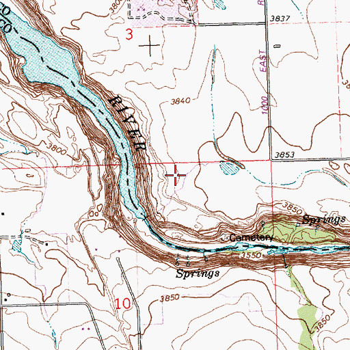 Topographic Map of C-55 Spill, ID