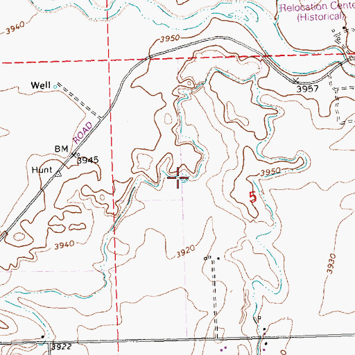 Topographic Map of E Canal, ID