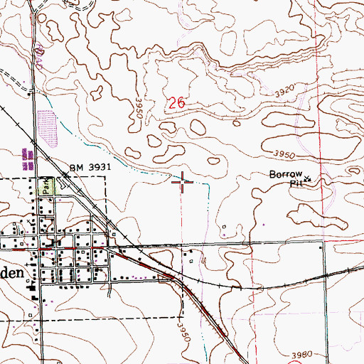 Topographic Map of Eden Drain, ID