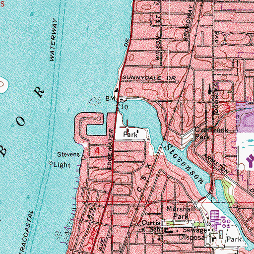 Topographic Map of Lawn Bowls and Shuffleboard Complex, FL