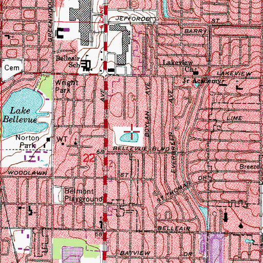 Topographic Map of Missouri Avenue, FL