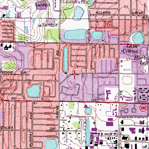 Topographic Map of Montclair Park, FL