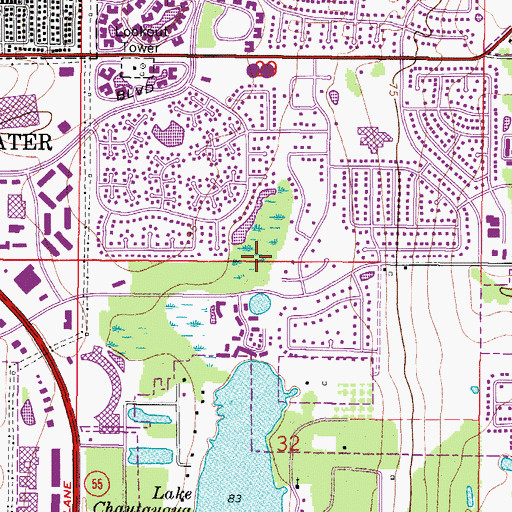 Topographic Map of Northwood Park, FL