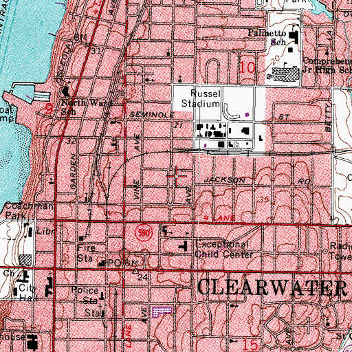 Topographic Map of Plaza Park, FL