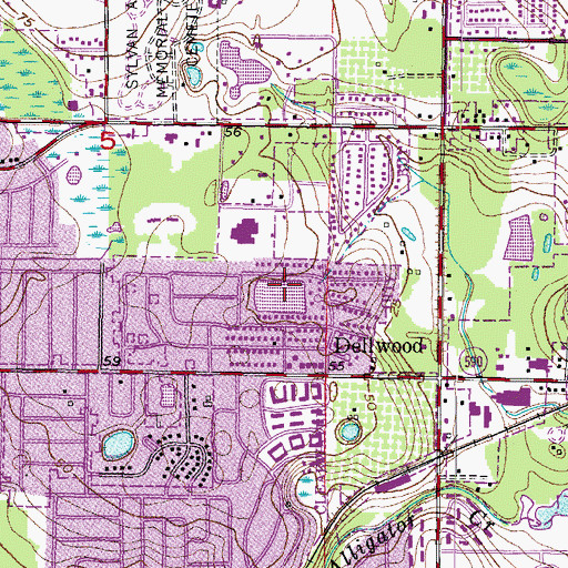 Topographic Map of Salls Lake 1 and 2, FL