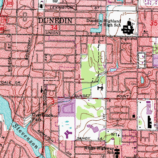 Topographic Map of State Street Park, FL
