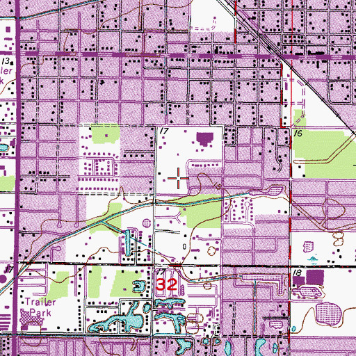 Topographic Map of Broderick Recreation Center, FL