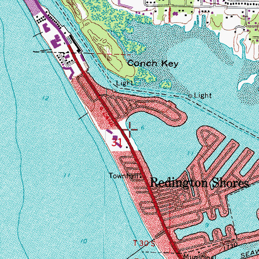 Topographic Map of Del Bello Park, FL