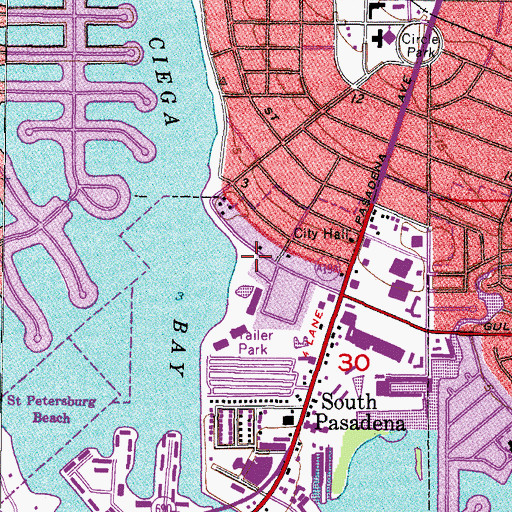 Topographic Map of Duryea Park, FL