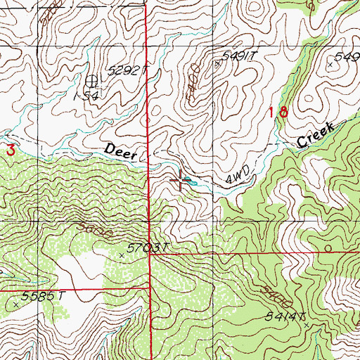 Topographic Map of Deer Creek Tank, NM