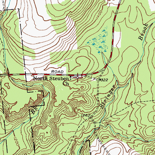 Topographic Map of North Steuben Cemetery, NY
