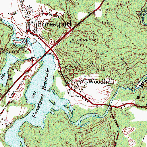 Topographic Map of Beechwood Cemetery, NY