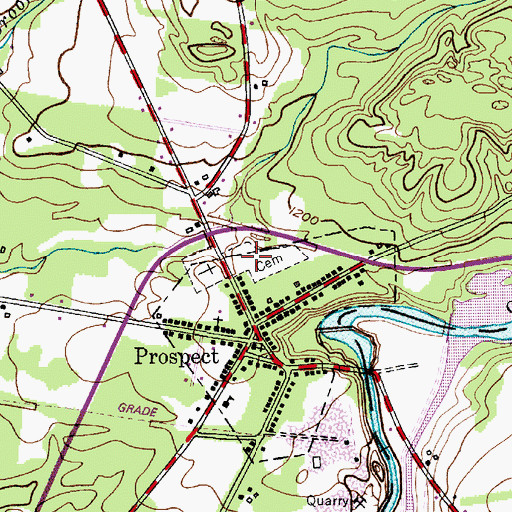 Topographic Map of Prospect Cemetery, NY