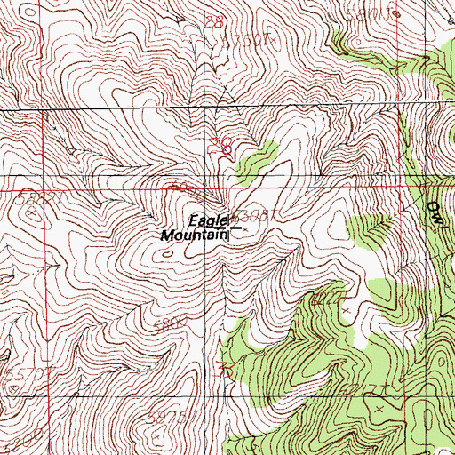 Topographic Map of Eagle Mountain, NM