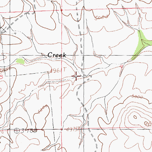 Topographic Map of Rough Creek, NM