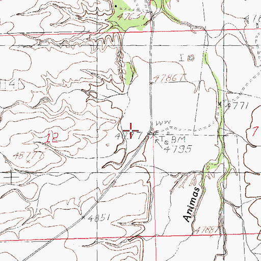 Topographic Map of Miner Canyon, NM