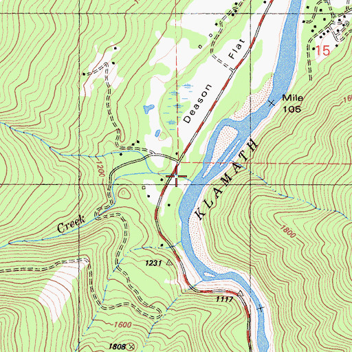 Topographic Map of Benjamin Creek, CA