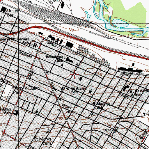 Topographic Map of Family Theater (historical), NY