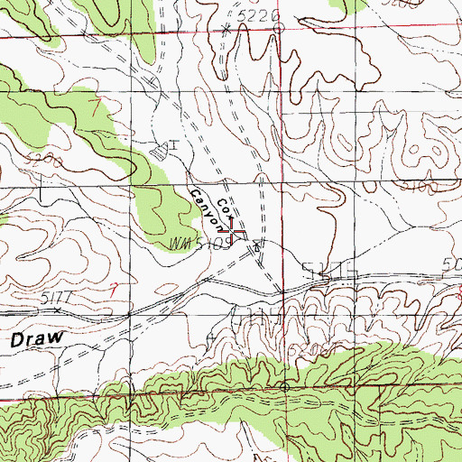 Topographic Map of Cox Canyon, NM