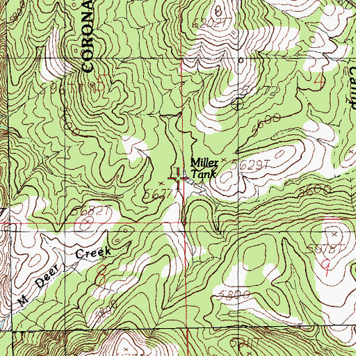 Topographic Map of Miller Tank, NM
