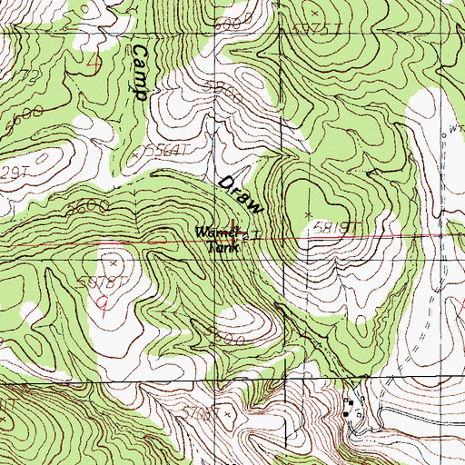Topographic Map of Wamel Tank, NM