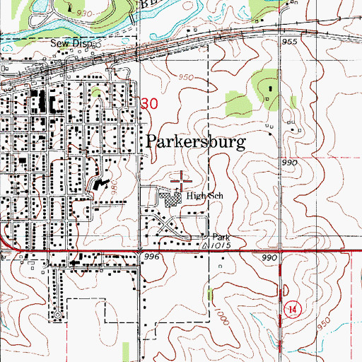 Topographic Map of Ed Thomas Field, IA