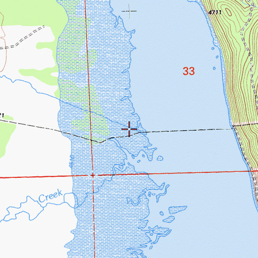 Topographic Map of Benner Creek, CA