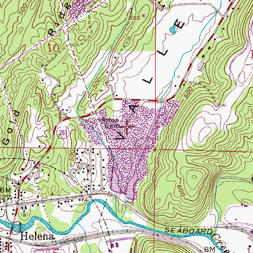 Topographic Map of Helena Quarry, AL