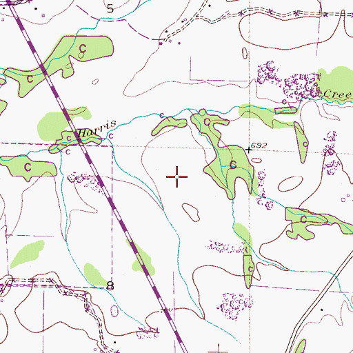 Topographic Map of South Russellville Quarry, AL