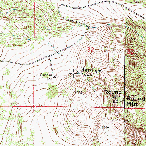 Topographic Map of Antelope Tank, AZ