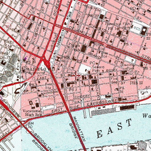 Topographic Map of Mesivta Tifereth Jerusalem, NY