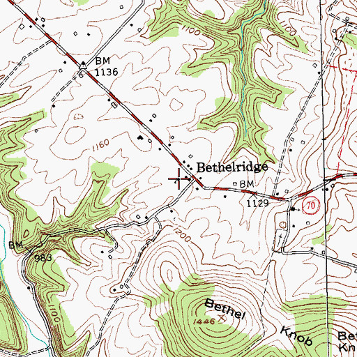 Topographic Map of Bethelridge School (historical), KY