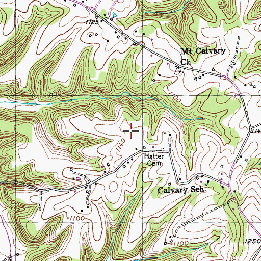 Topographic Map of Black Ridge, KY