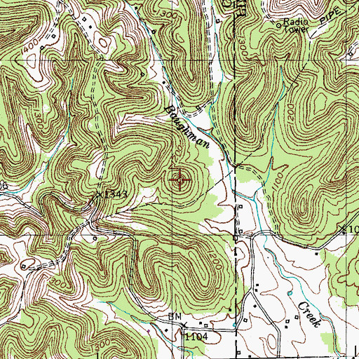 Topographic Map of Boyle Knob, KY