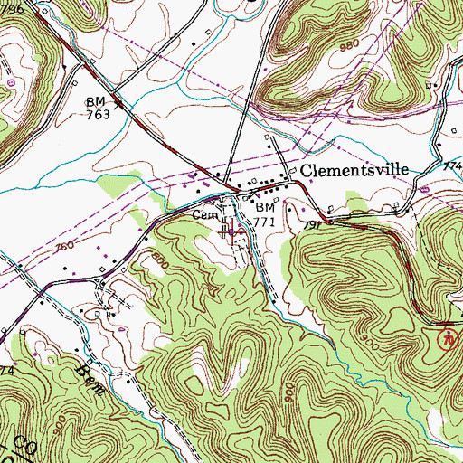 Topographic Map of Buckeye School (historical), KY