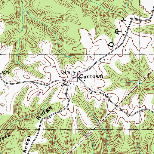 Topographic Map of Contown School (historical), KY